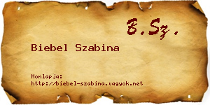 Biebel Szabina névjegykártya